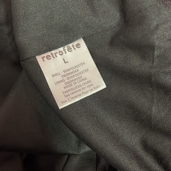 Retrofete Charity Halter Neck Bodycon Black Maxi Gown Size Large - Picture 15 of 15